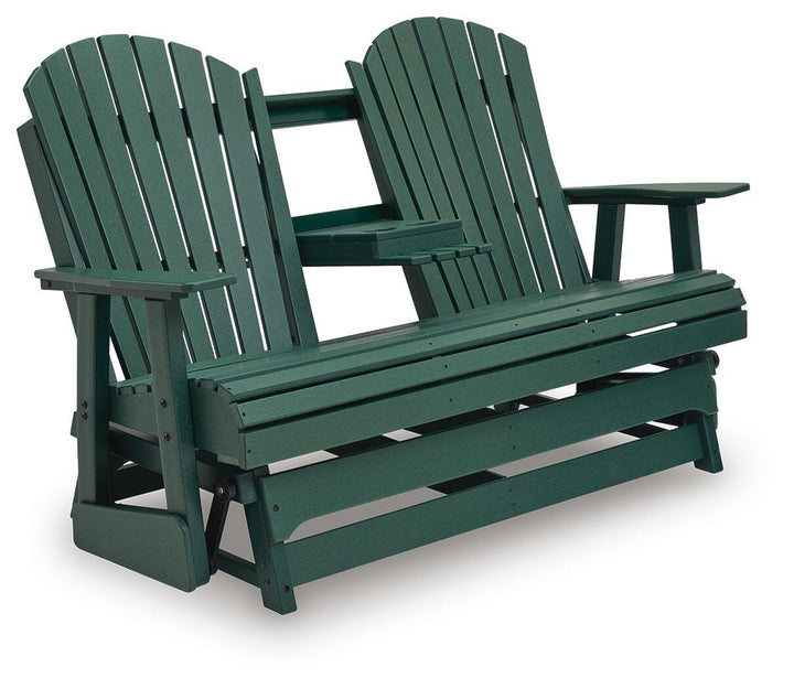 Shell Beach Outdoor Loveseat Glider - Green (3)