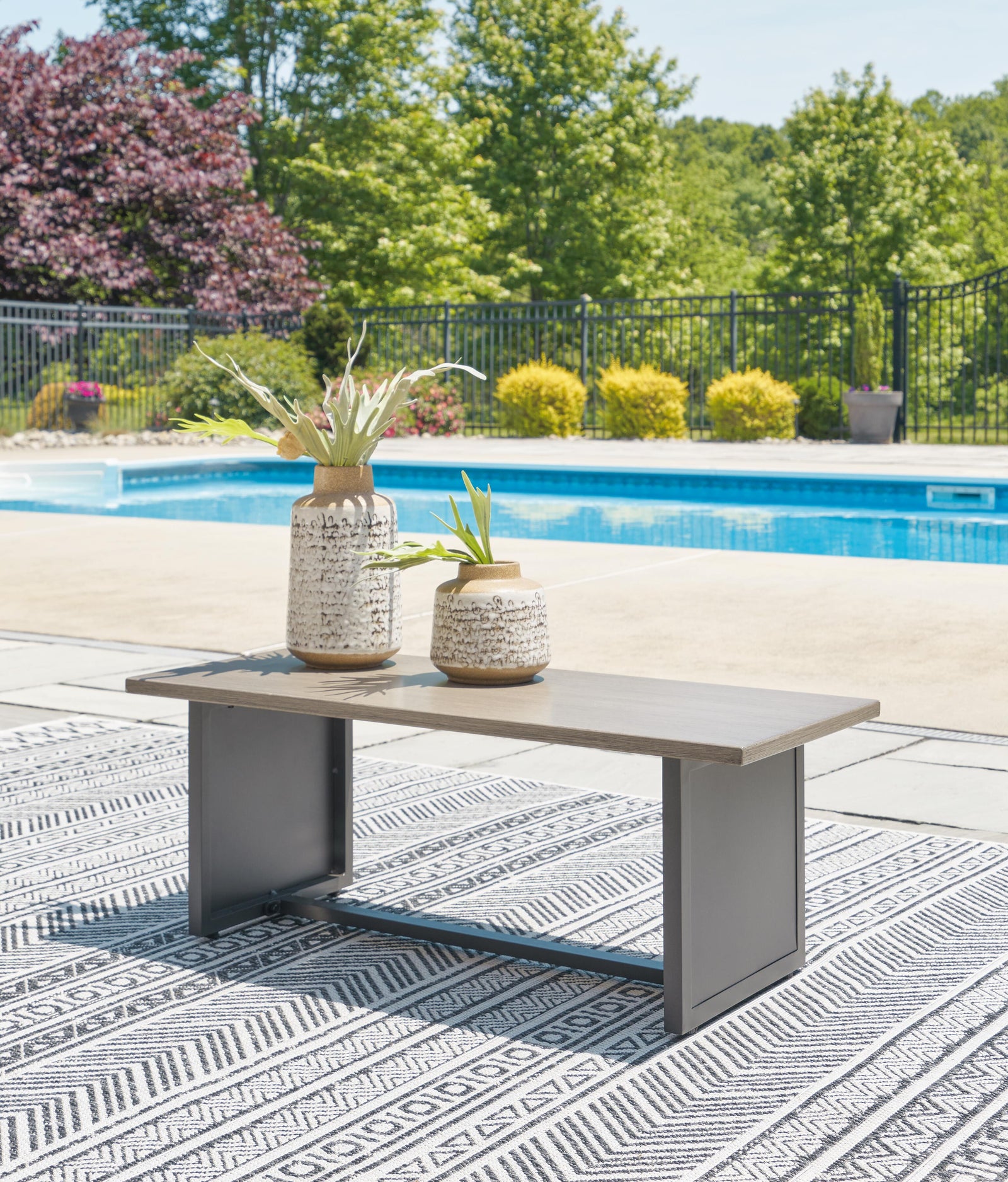 Bree Zee Outdoor End Table - Dark Brown (2)