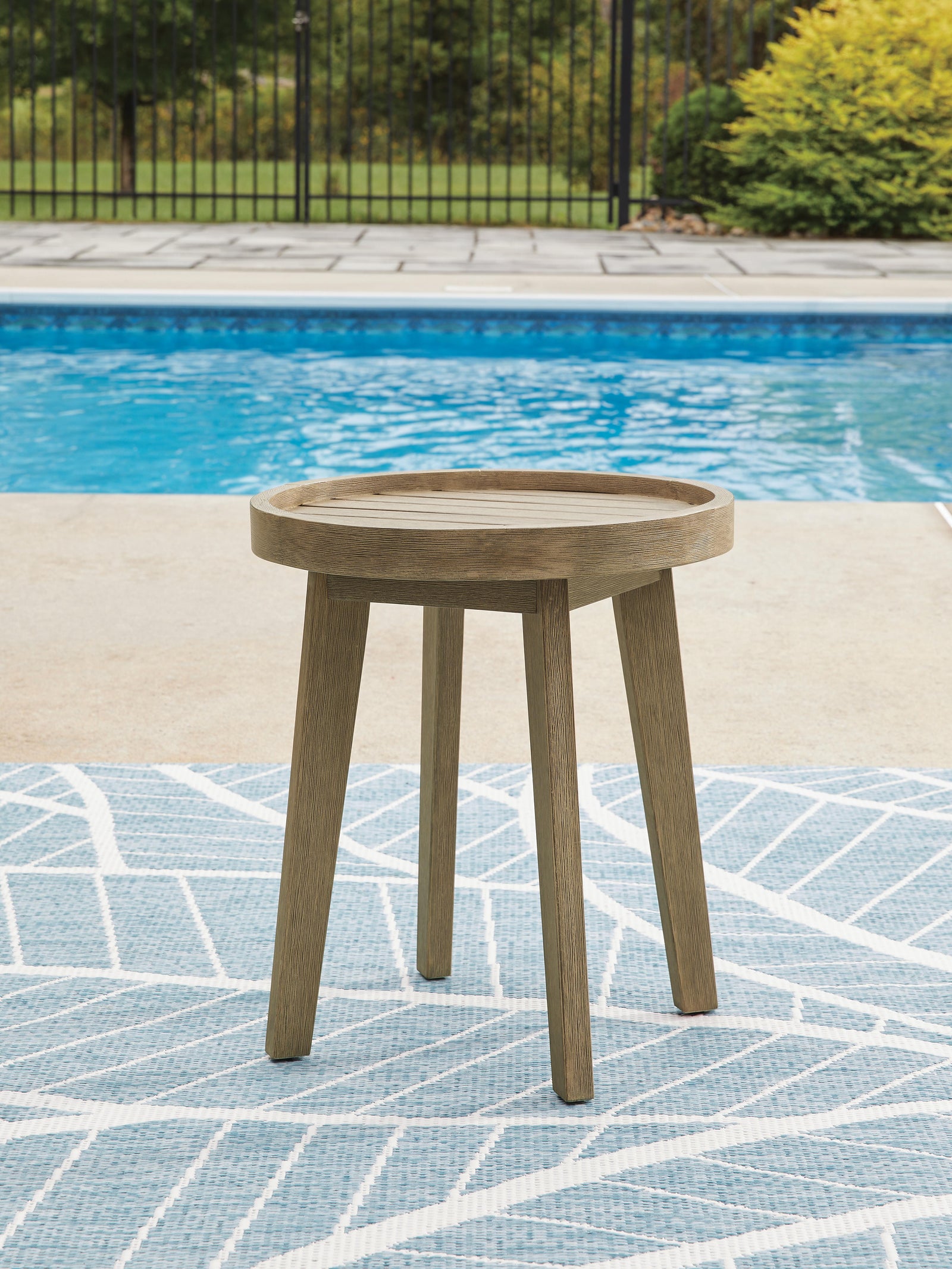 Marina Sun Outdoor End Table - Beige (2)