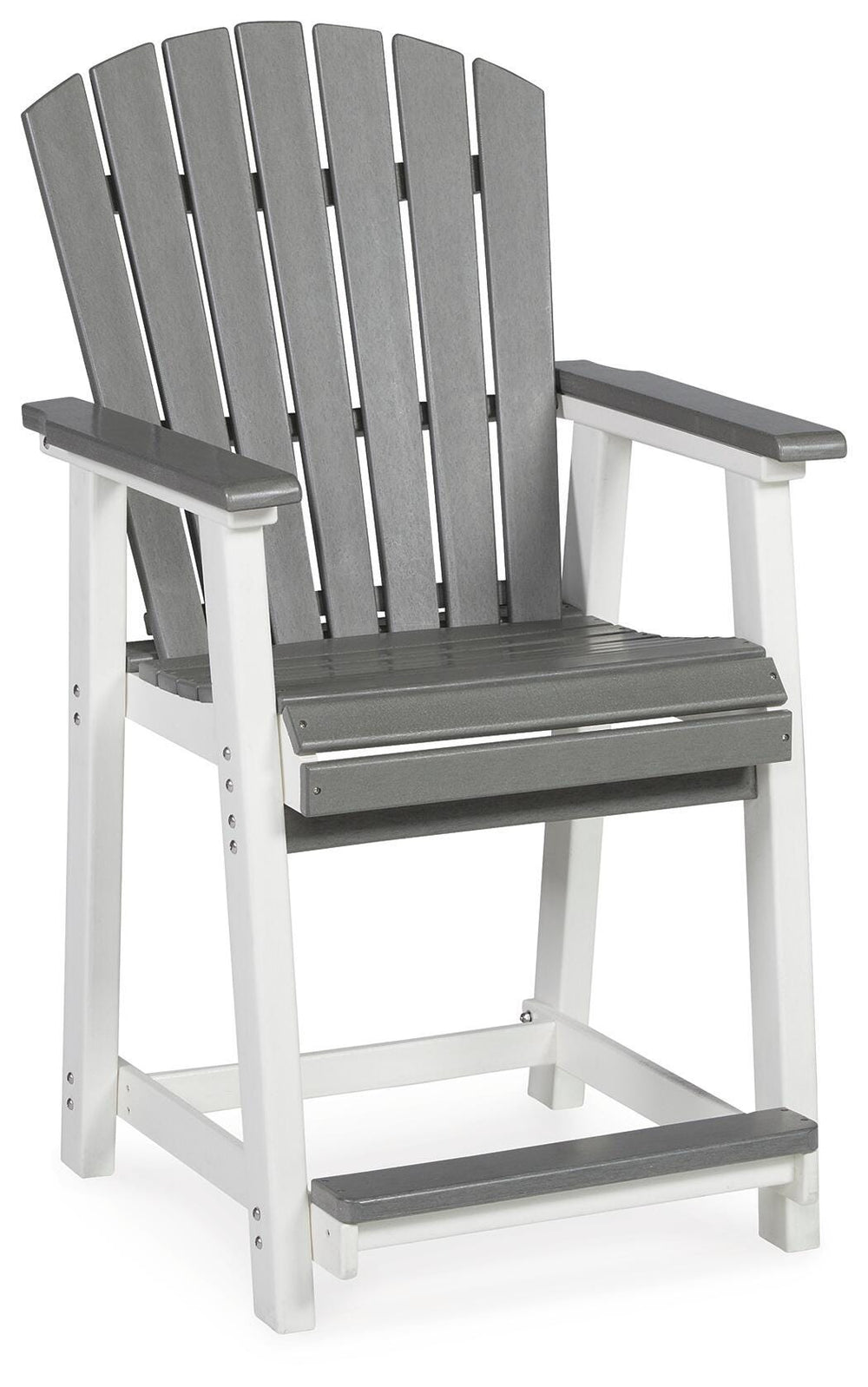Transville Outdoor Counter Height Bar Stool (Set of 2) - Dark Gray (4)