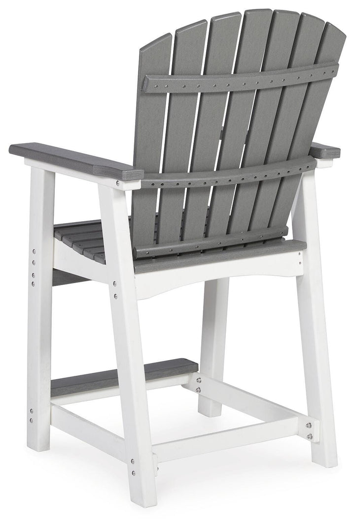 Transville Outdoor Counter Height Bar Stool (Set of 2) - Dark Gray (7)
