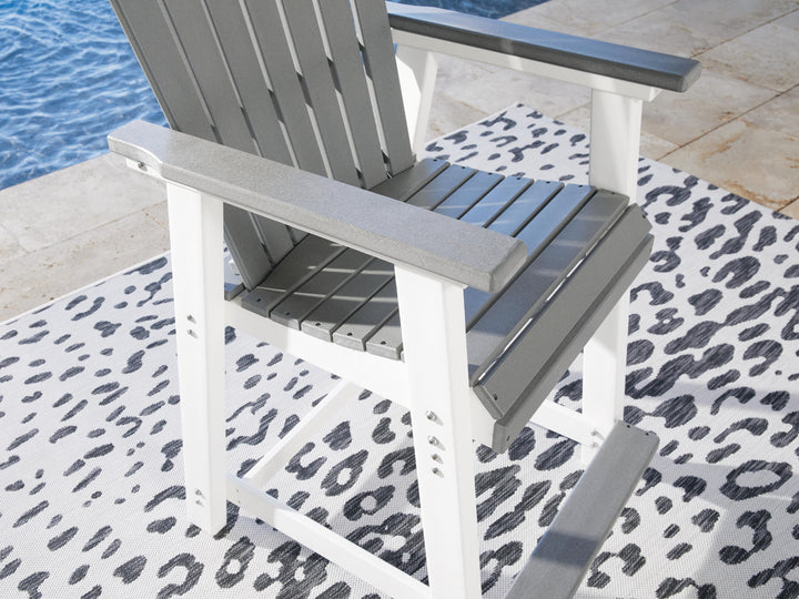 Transville Outdoor Counter Height Bar Stool (Set of 2) - Dark Gray (8)