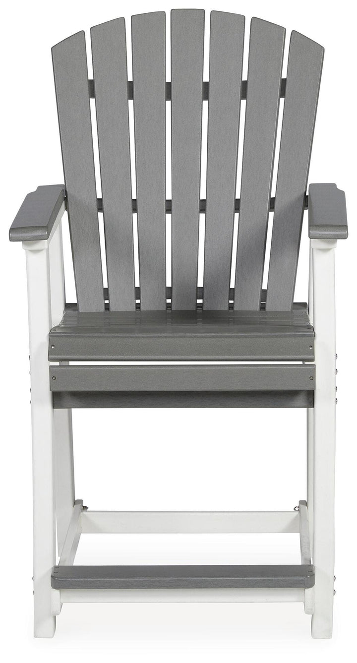 Transville Outdoor Counter Height Bar Stool (Set of 2) - Dark Gray (5)