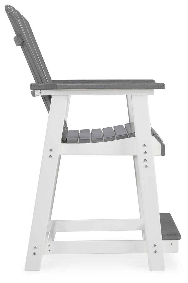 Transville Outdoor Counter Height Bar Stool (Set of 2) - Dark Gray (6)