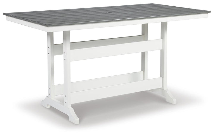 Transville Outdoor Counter Height Dining Table - Dark Gray (1)