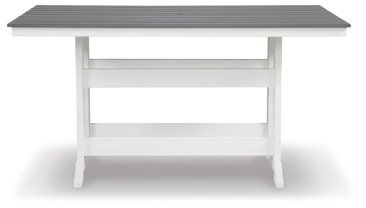 Transville Outdoor Counter Height Dining Table - Dark Gray (3)