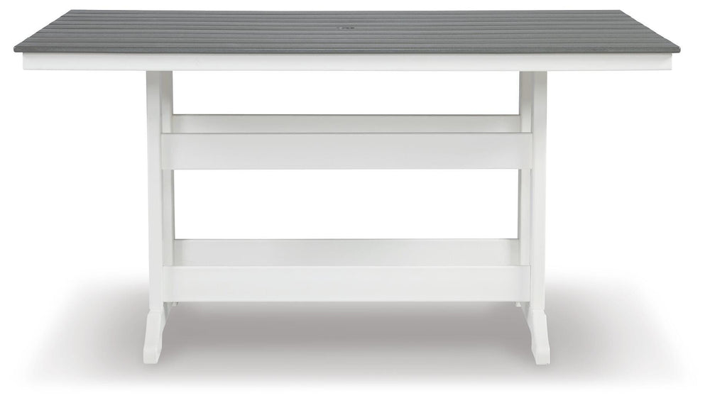 Transville Outdoor Counter Height Dining Table - Dark Gray (3)