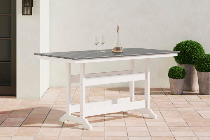 Transville Outdoor Counter Height Dining Table - Dark Gray (2)