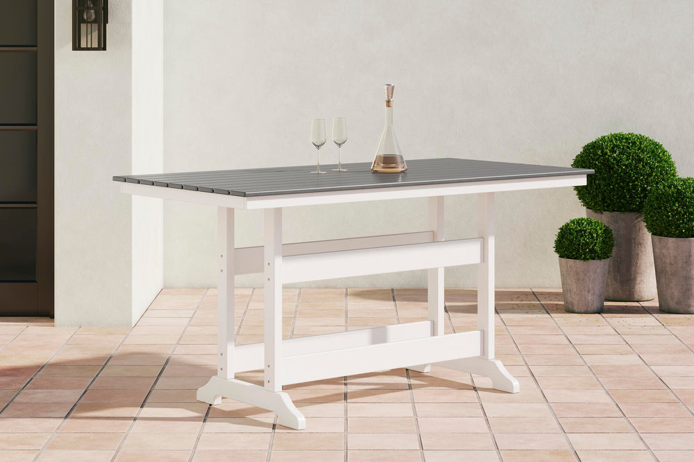 Transville Outdoor Counter Height Dining Table - Dark Gray (2)