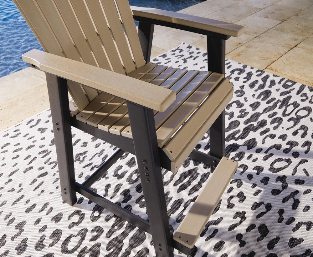 Fairen Trail Outdoor Counter Height Bar Stool (Set of 2) - Black (8)