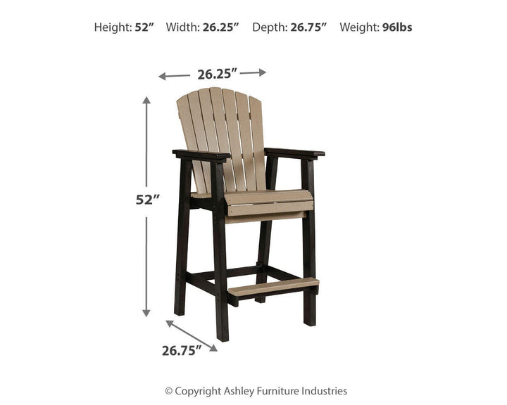 Fairen Trail Barstool (Set of 2) - Black (4)