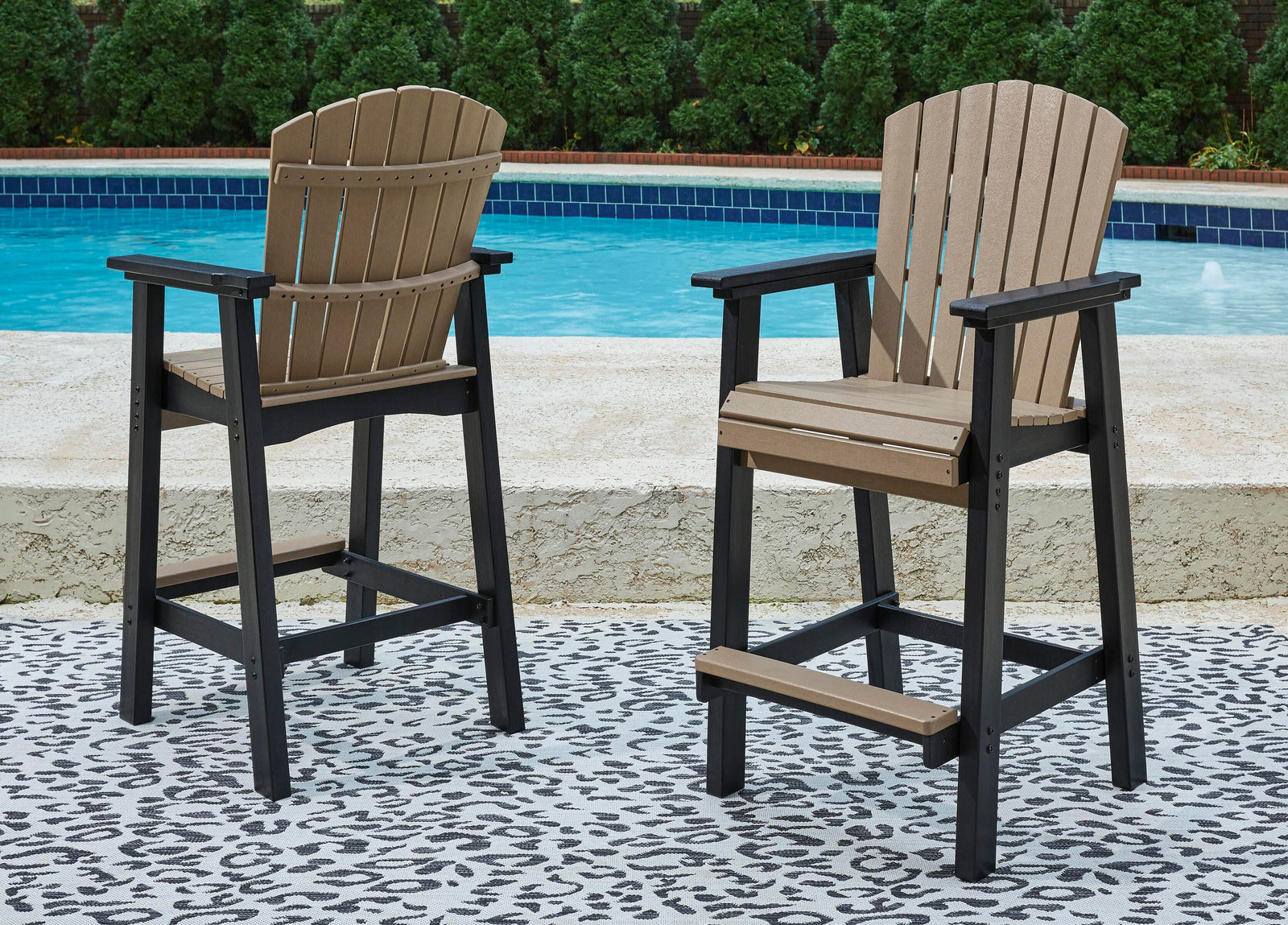 Fairen Trail Barstool (Set of 2) - Black (2)