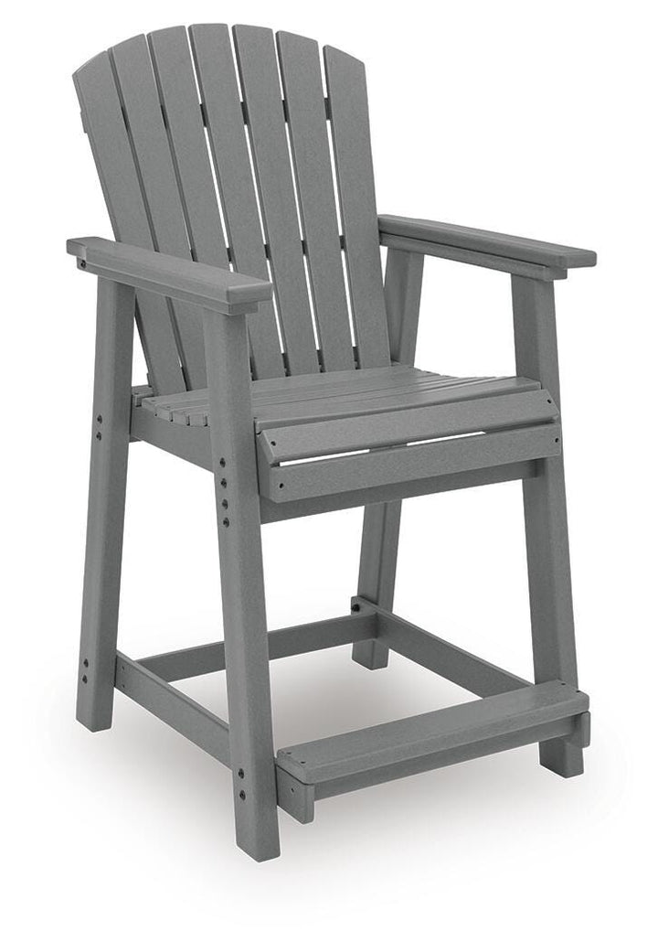Sanctuary Beach Outdoor Counter Height Bar Stool (Set of 2) - Dark Gray (3)