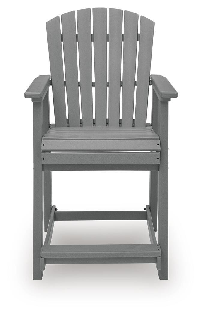 Sanctuary Beach Outdoor Counter Height Bar Stool (Set of 2) - Dark Gray (4)