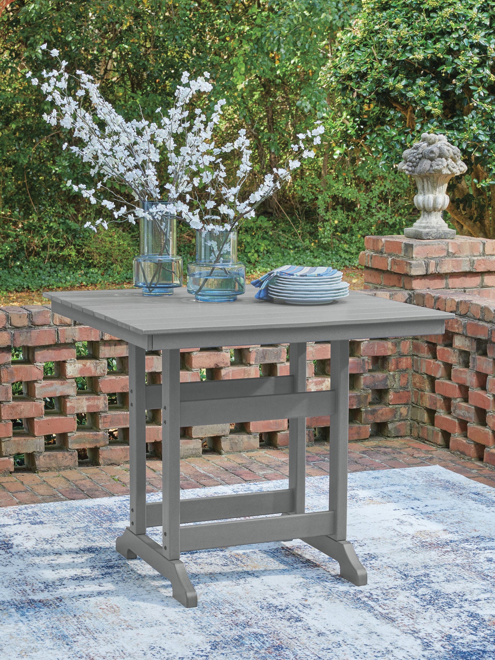 Sanctuary Beach Outdoor Counter Height Dining Table - Dark Gray (2)