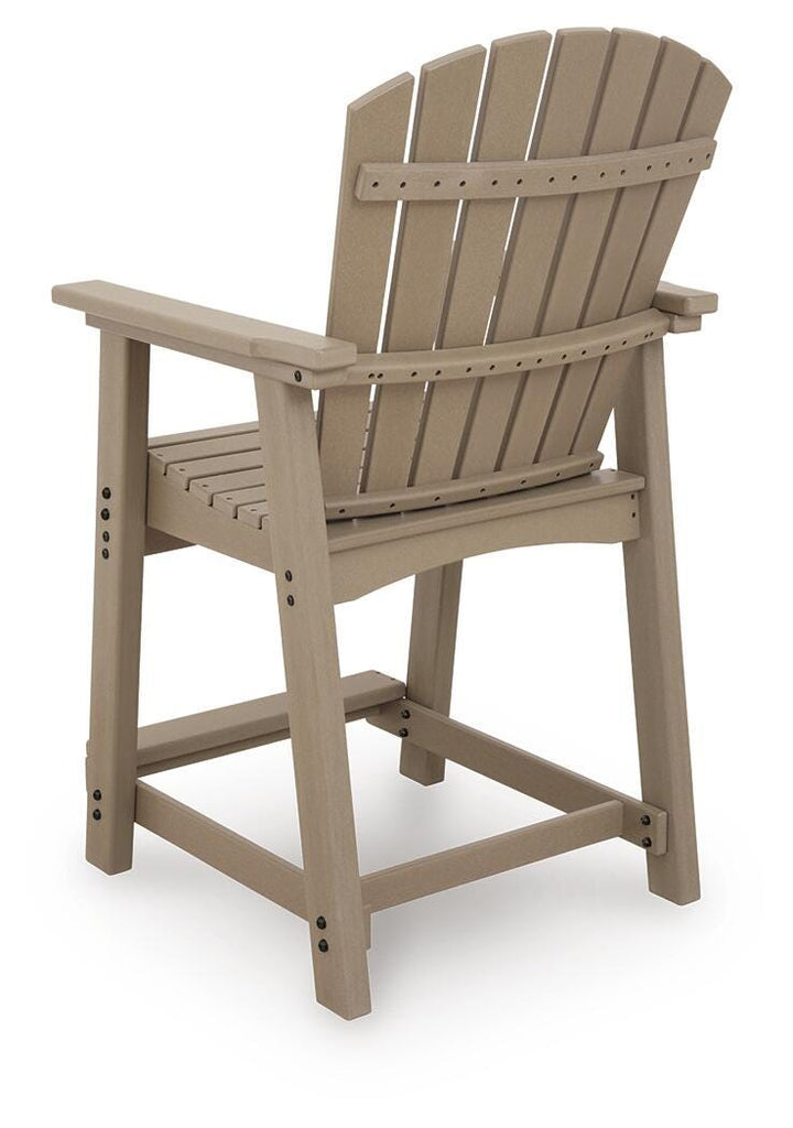 Seacliff Beach Outdoor Counter Height Bar Stool (Set of 2) - Light Brown (5)