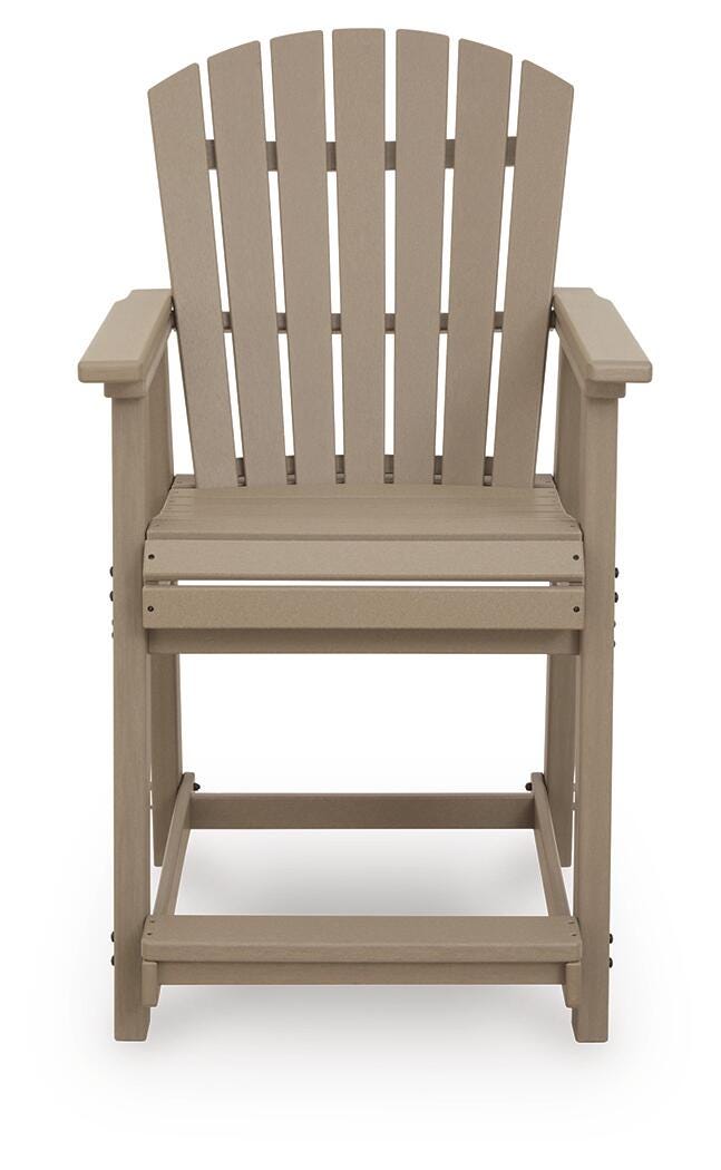 Seacliff Beach Outdoor Counter Height Bar Stool (Set of 2) - Light Brown (4)