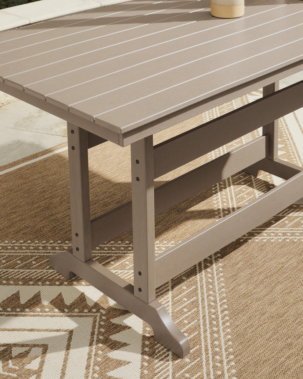 Seacliff Beach Outdoor Counter Height Dining Table - Light Brown (5)