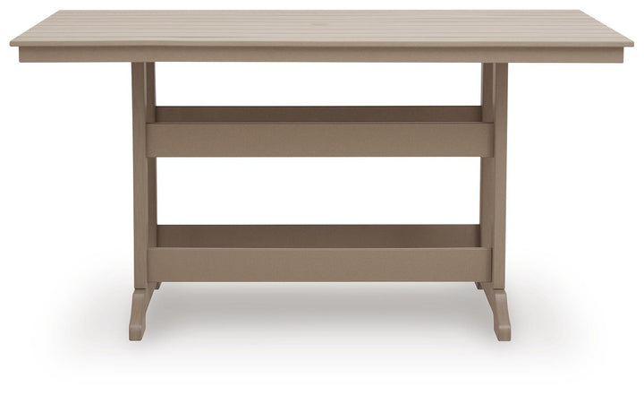 Seacliff Beach Outdoor Counter Height Dining Table - Light Brown (3)