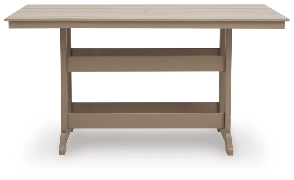 Seacliff Beach Outdoor Counter Height Dining Table - Light Brown (3)