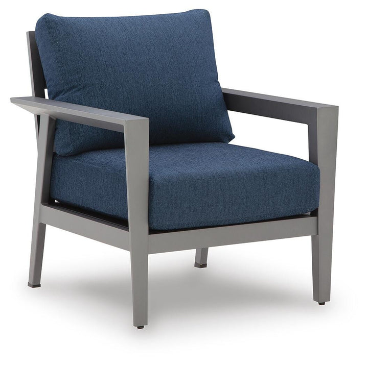 Gali Outdoor Sofa/Chairs/Table Set (Set of 4) - Blue (7)