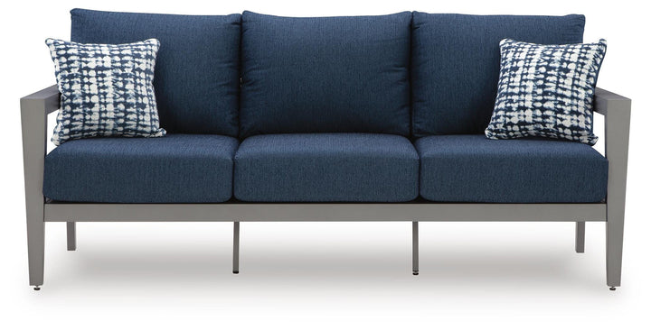 Gali Outdoor Sofa/Chairs/Table Set (Set of 4) - Blue (8)