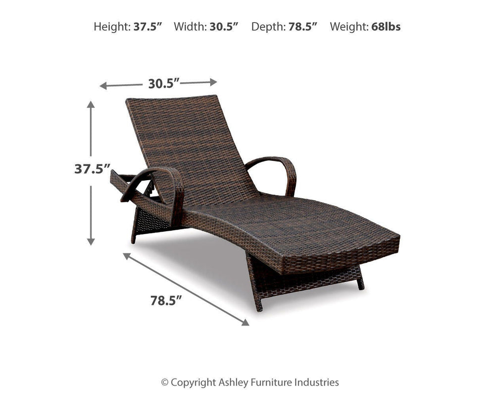 Kantana Chaise Lounge (set of 2) - Dark Brown (4)