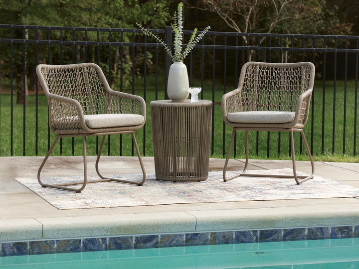 Majors Beach Outdoor Table and 2 Chairs - Beige (3)