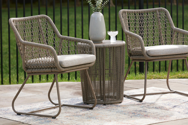 Majors Beach Outdoor Table and 2 Chairs - Beige (10)