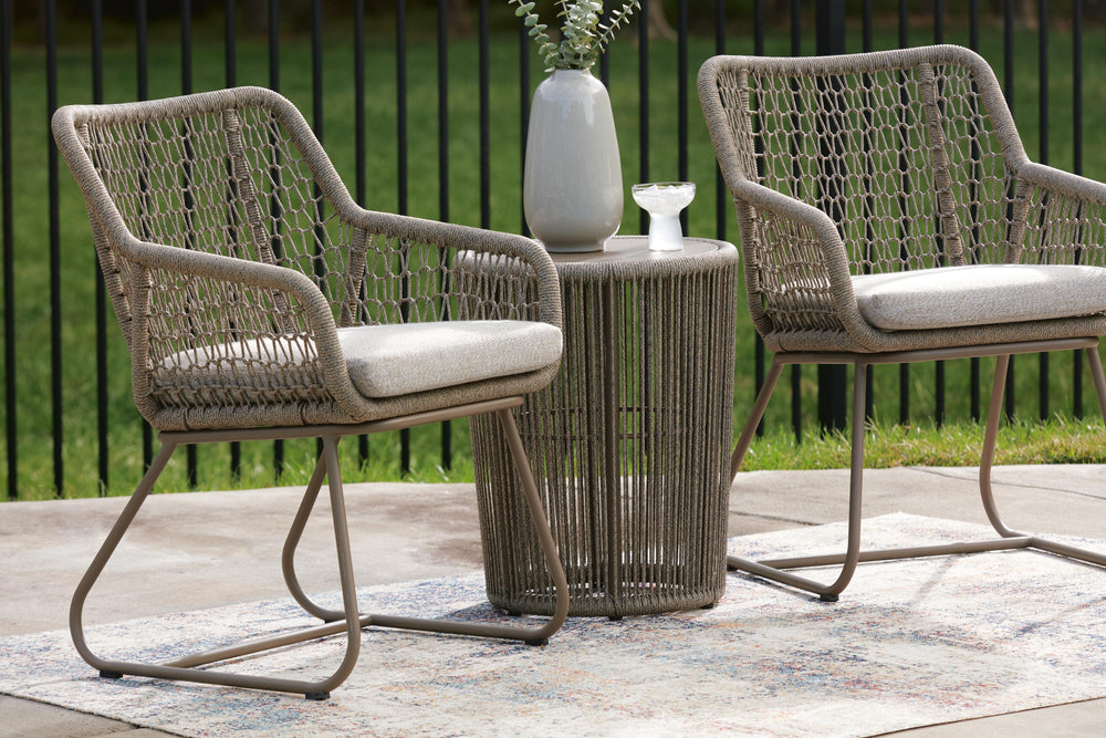 Majors Beach Outdoor Table and 2 Chairs - Beige (10)