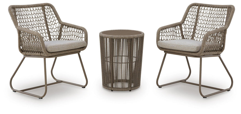 Majors Beach Outdoor Table and 2 Chairs - Beige (1)