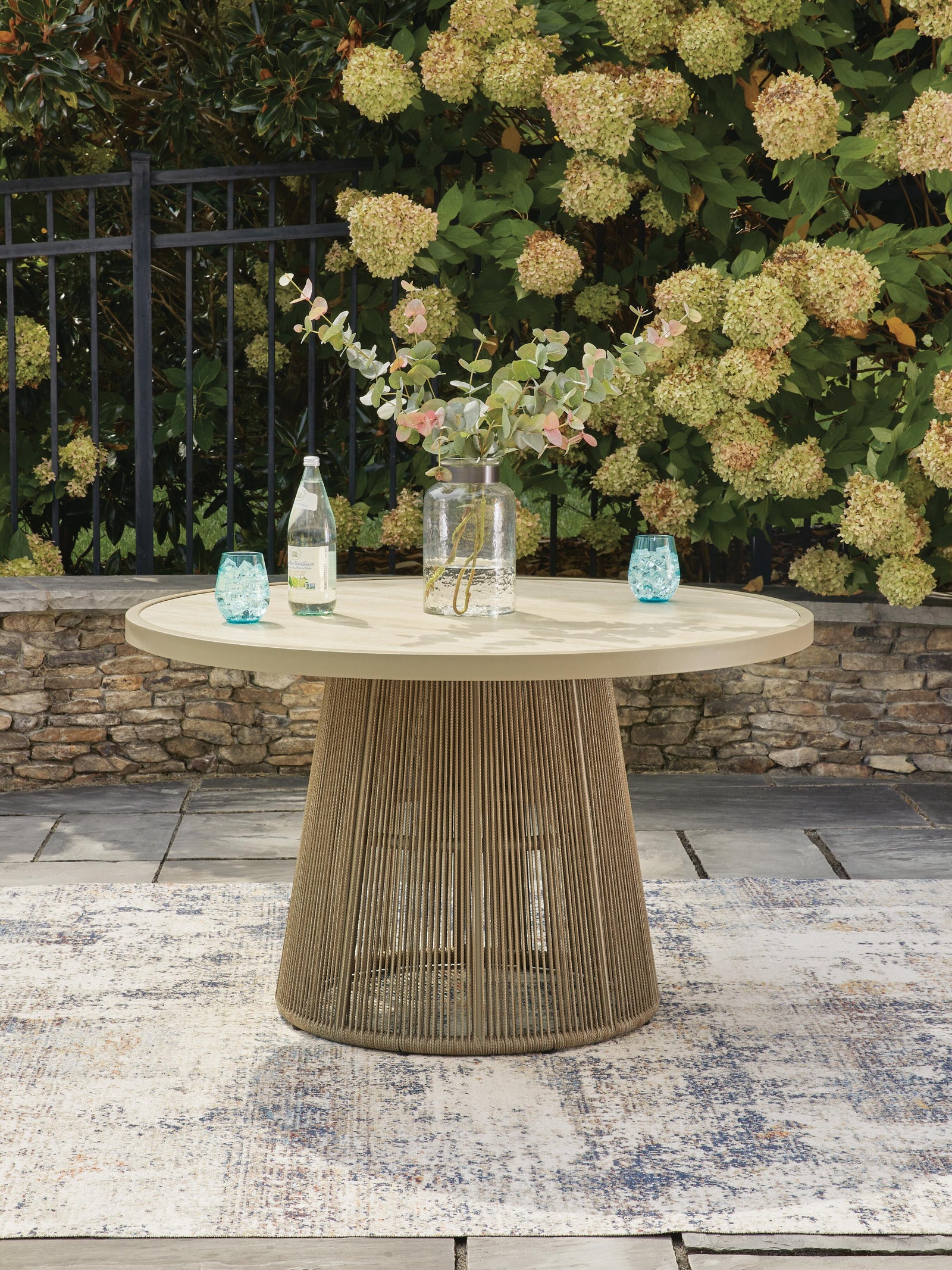 Orchard Beach Outdoor Dining Table - Beige (2)