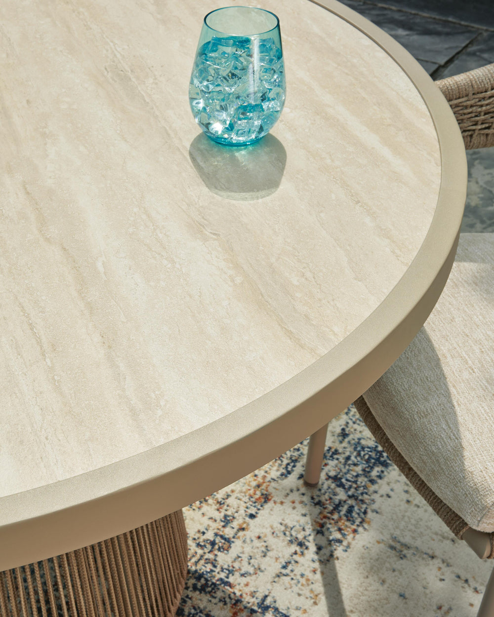 Orchard Beach Outdoor Dining Table - Beige (5)