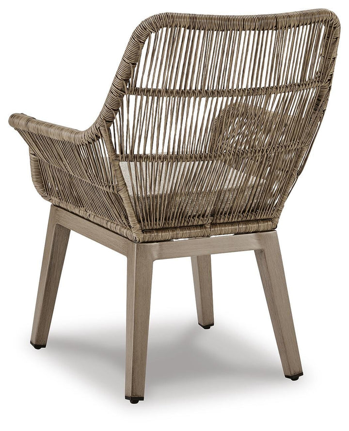Beach Front Arm Chair with Cushion (Set of 2) - Beige (6)