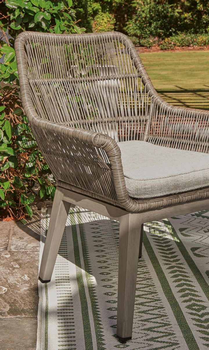Beach Front Arm Chair with Cushion (Set of 2) - Beige (7)
