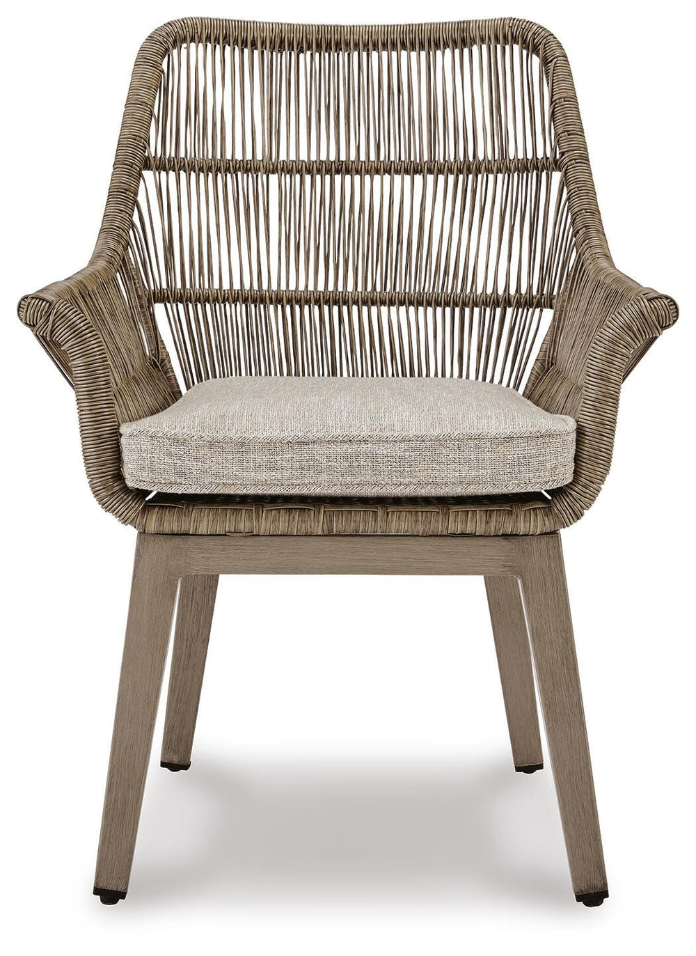 Beach Front Arm Chair with Cushion (Set of 2) - Beige (4)