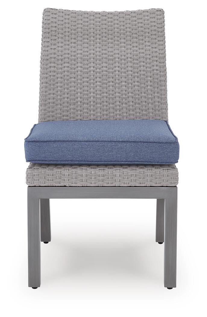 Half Moon Beach Outdoor Side Chair with Cushion (Set of 2) - Blue (4)