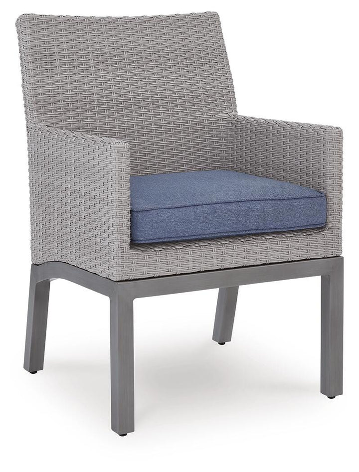 Half Moon Beach Outdoor Arm Chair with Cushion (Set of 2) - Blue (3)