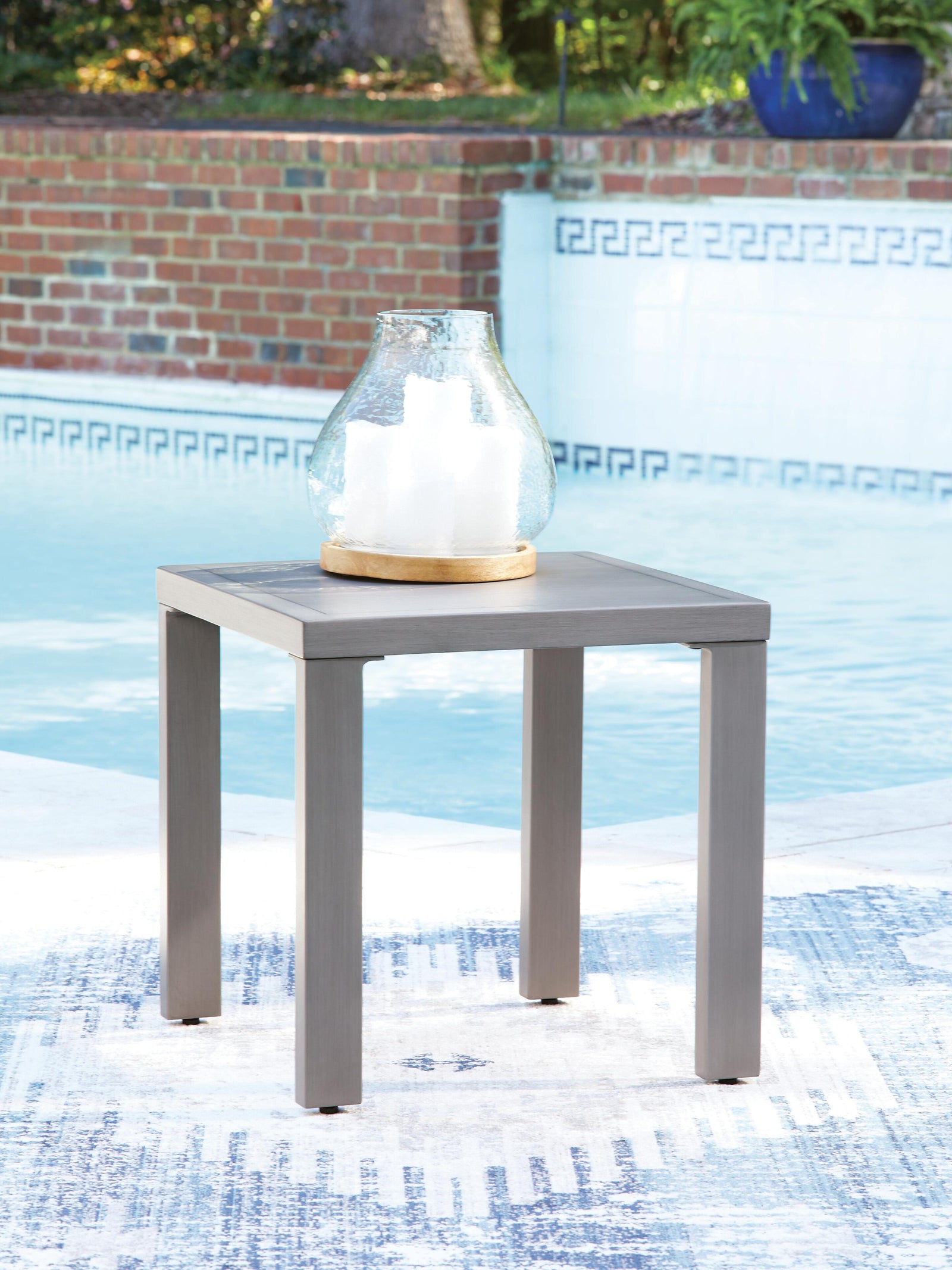 Half Moon Beach Outdoor End Table - Gray (2)