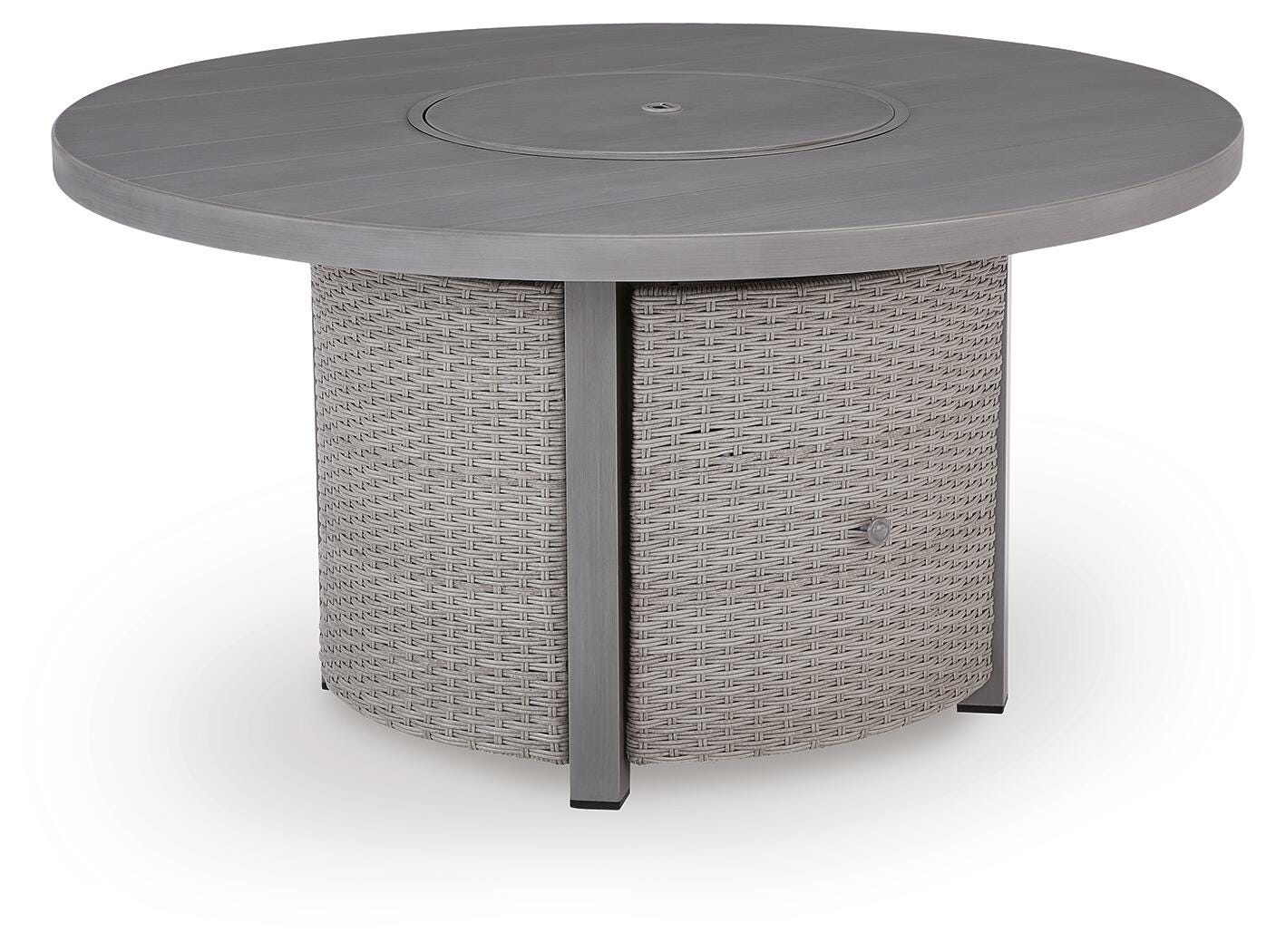 Half Moon Beach Outdoor Fire Pit Table - Gray (1)