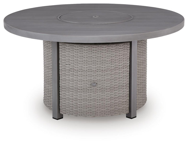 Half Moon Beach Outdoor Fire Pit Table - Gray (4)