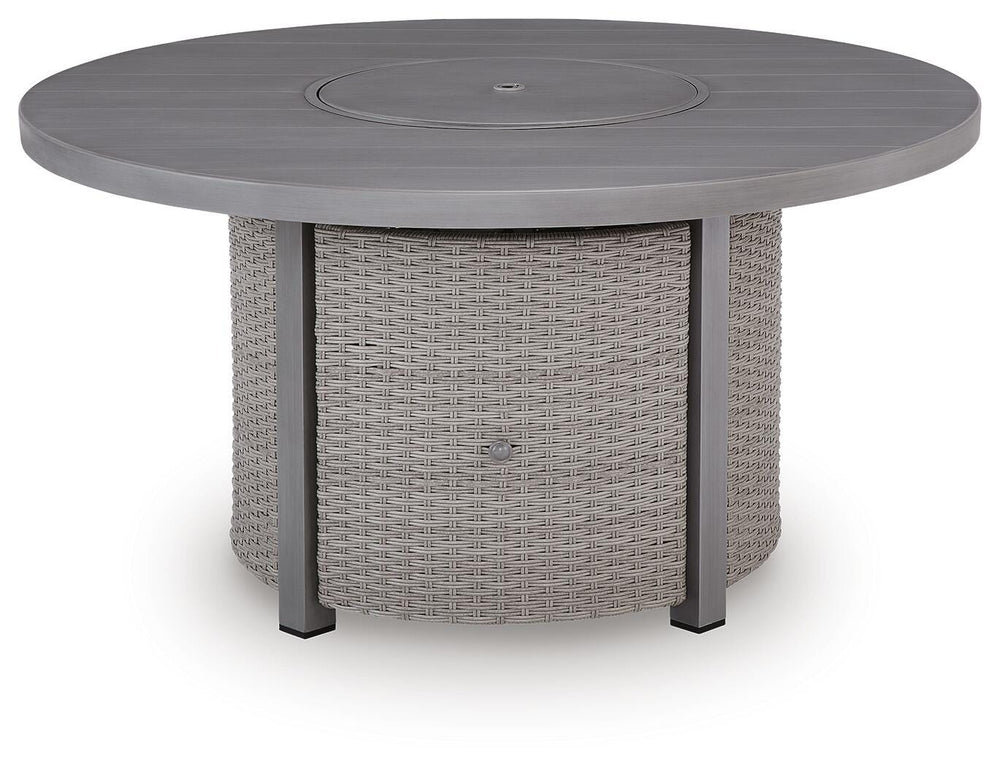 Half Moon Beach Outdoor Fire Pit Table - Gray (4)