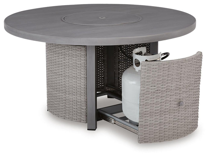 Half Moon Beach Outdoor Fire Pit Table - Gray (5)