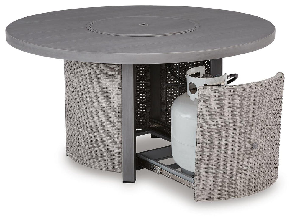 Half Moon Beach Outdoor Fire Pit Table - Gray (5)