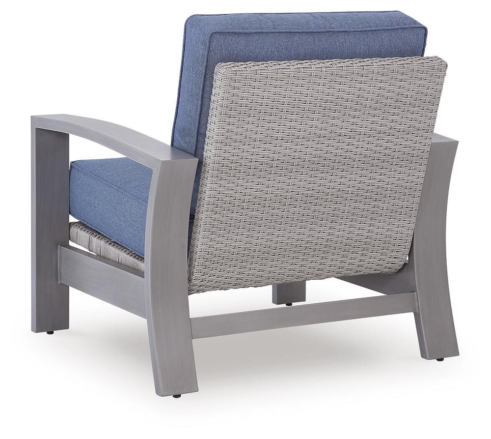 Half Moon Beach Outdoor Spring Lounge Chair - Blue (4)