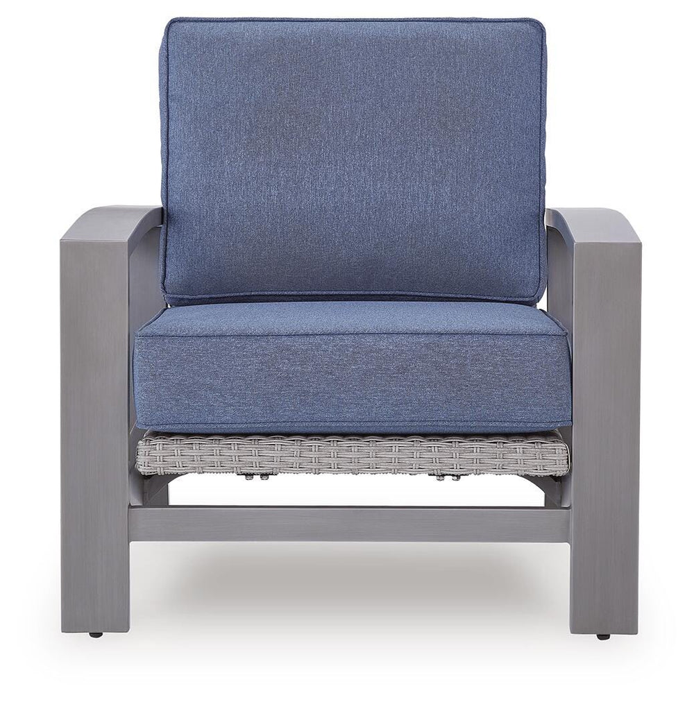 Half Moon Beach Outdoor Spring Lounge Chair - Blue (3)