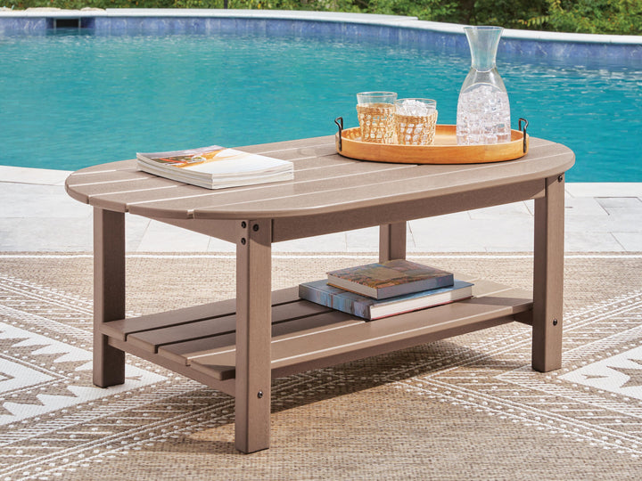 Grover Beach Outdoor Coffee Table - Light Brown (2)