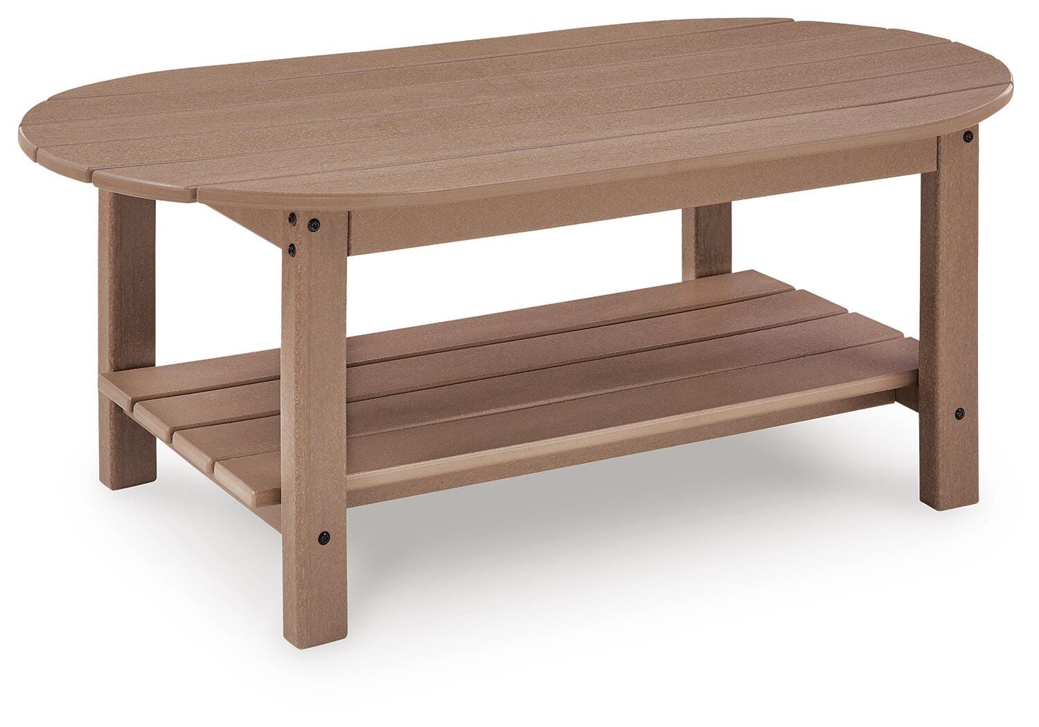 Grover Beach Outdoor Coffee Table - Light Brown (1)