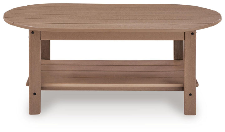 Grover Beach Outdoor Coffee Table - Light Brown (3)