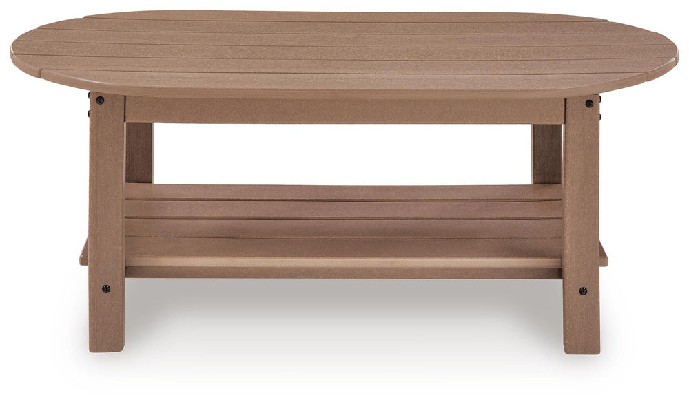 Grover Beach Outdoor Coffee Table - Light Brown (3)